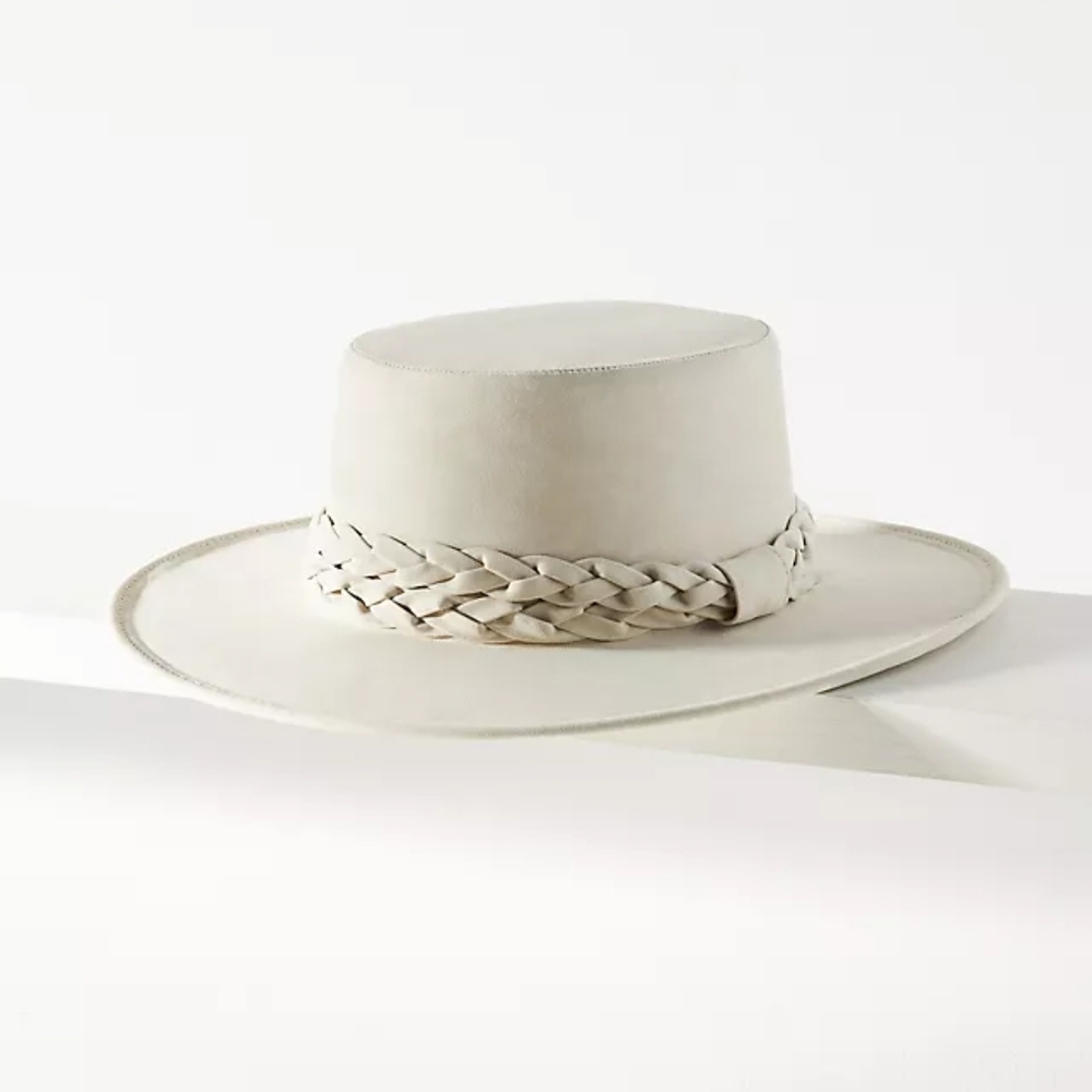 Chic Cream Braided Band Hat